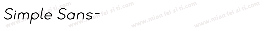 Simple Sans字体转换